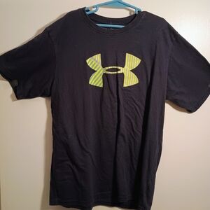Under Armour Black Tee with Neon Yellow Logo
